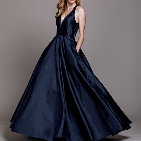 amelia couture Dresses & Skirts - Navy Sleeveless Bridesmaid Long Dress